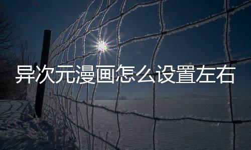 能异次元漫右翻页功画怎么设置左
